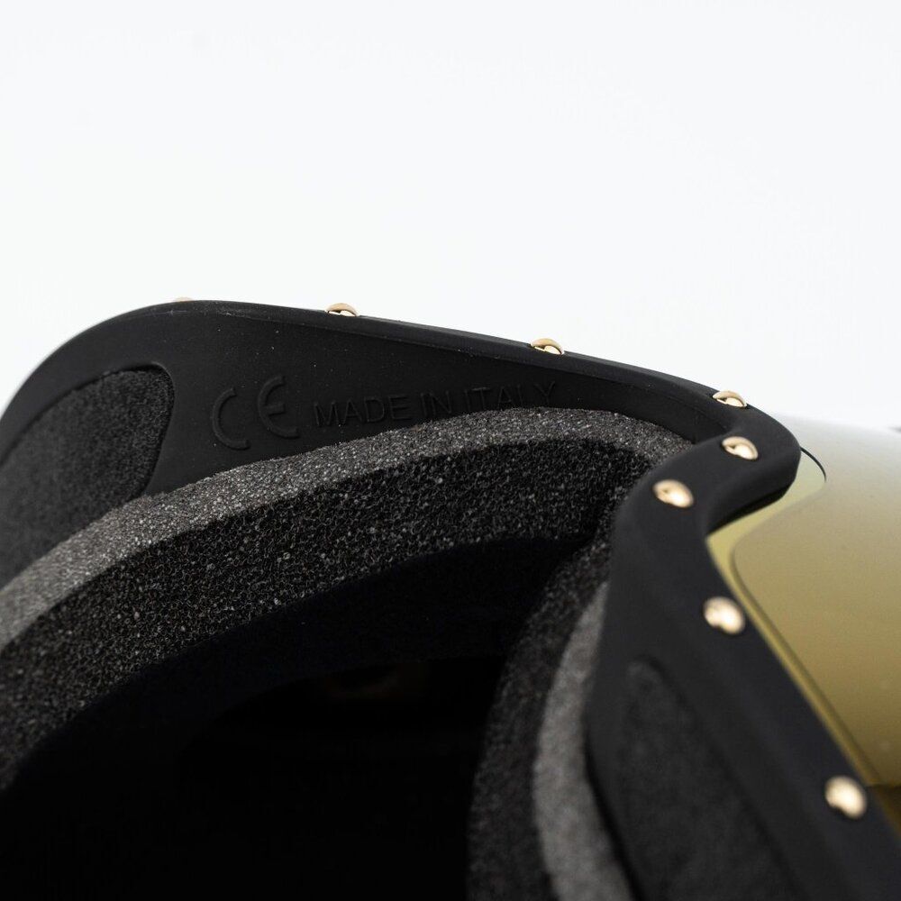Celine CL40196U SKI MASK 99C Black Animal Gold Mirror NEW AUTHENTIC - Picture 9 of 13